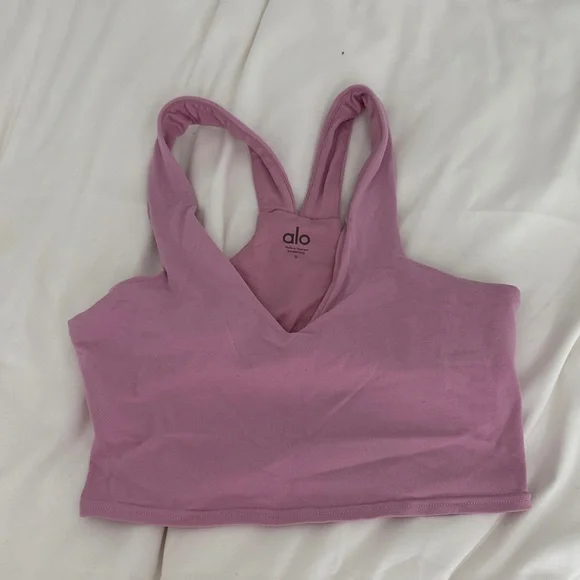 ALO Yoga Pink Sports Bra - Picture 1 of 2